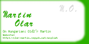 martin olar business card